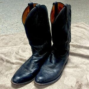 Lucchese black cowboy boots